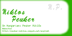 miklos peuker business card